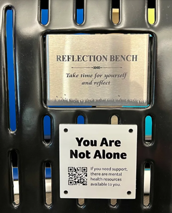 City of Regina installs "reflection benches"